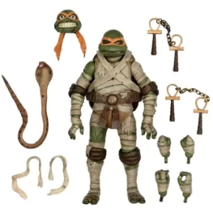 image of NECA TMNT x Universal Monsters Michelangelo as The Mummy Ultimate 7" Action Figure