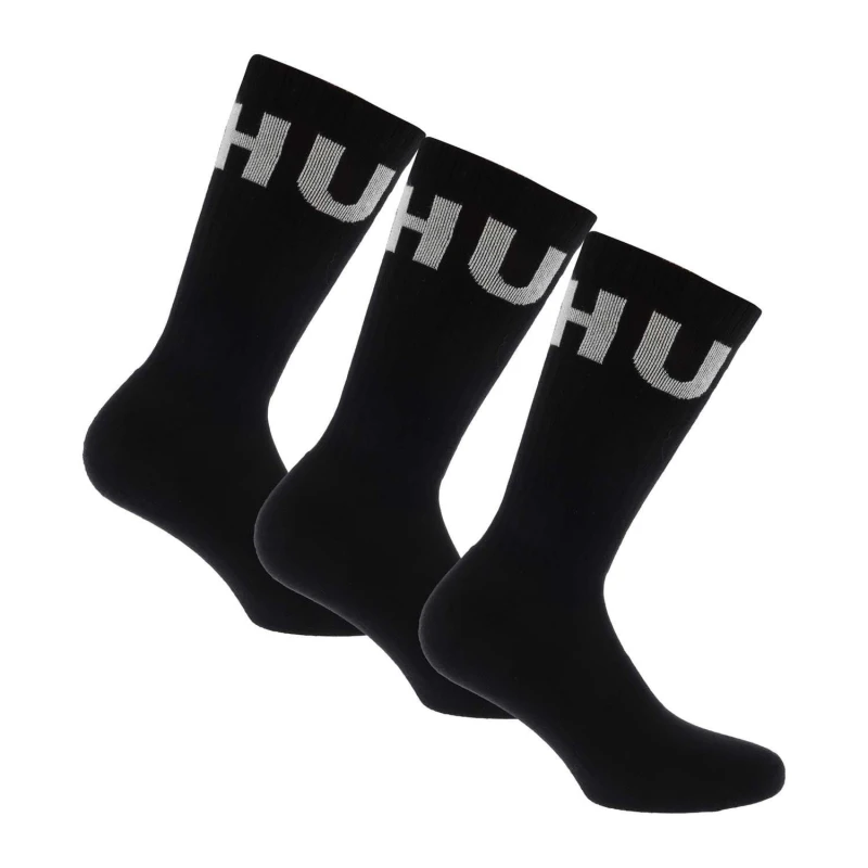 Image of Hugo 3 Pack of Iconic Socks Black male 5-8