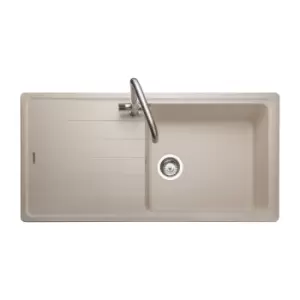 Image of Single Bowl Inset Stone Granite Kitchen Sink with Reversible Drainer - Rangemaster Elements