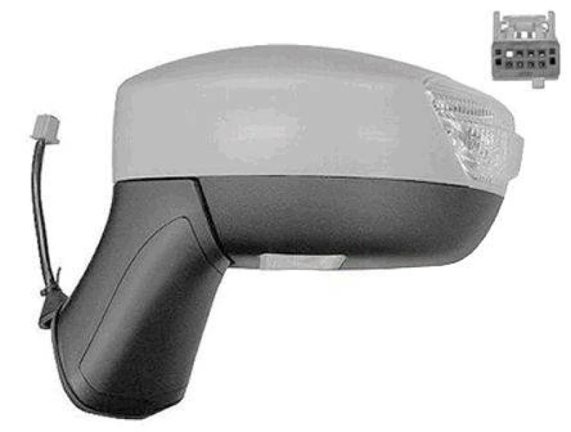 Image of VAN WEZEL 1905807 Wing mirror * HAGUS * Left, Heatable, primed Outside Mirror (50)