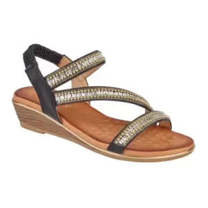 Image of Cipriata Womens/Ladies Davina 3 Strap Sandals (7 UK) (Black)