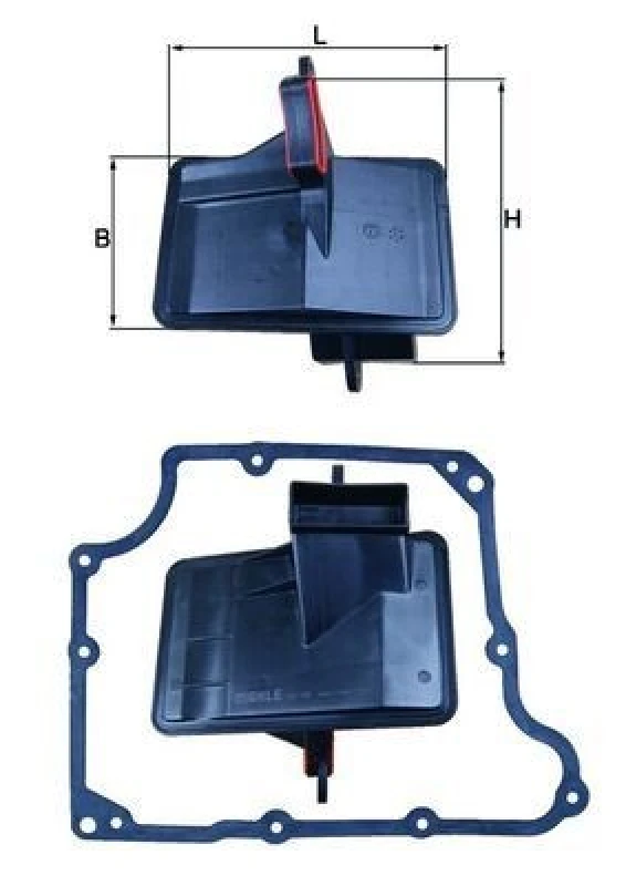 Image of Automatic transmission filter kit MAHLE HX 166D