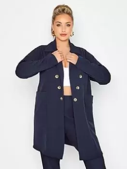 image of Yours Button Front Blazer Navy, Size 22, Women