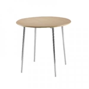 Image of Arista Beech Chrome Round Bistro Table KF815146