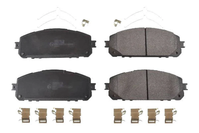 Image of SWAG 33 10 6401 Brake pad set Front Axle, with acoustic wear warning, with fastening/mounting material, with fastening material Brake Pad Set,disc br