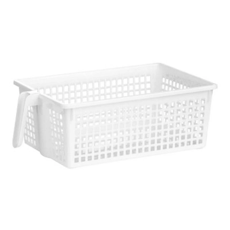 Image of Premier Housewares White Pp Storage Basket, Durable White