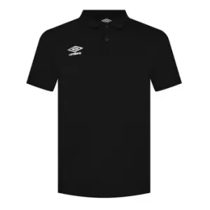Image of Umbro Club Poly Polo Shirt Mens - Black