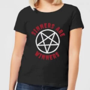 Image of Sinners are Winners Womens T-Shirt - Black - 3XL - Black
