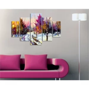 image of ST247 Multicolor Decorative MDF Painting (5 Pieces)