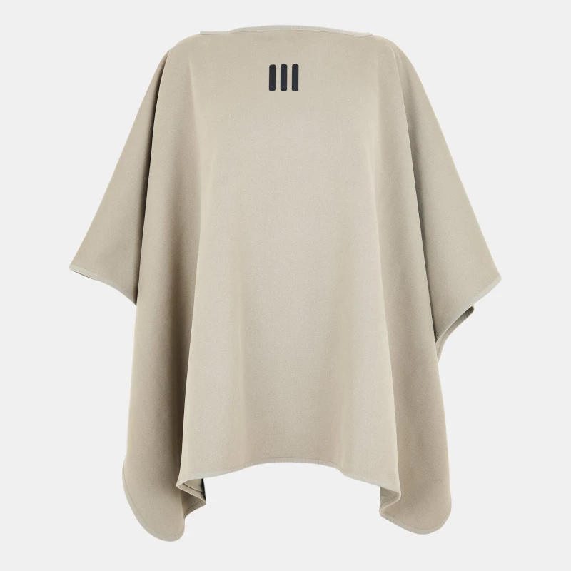 Image of adidas Womens Athletics Weather-Resistant Relaxed Fit Poncho Clay female 12 (M)