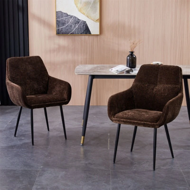 Image of FURNITURE ONE Furniture One - Pushback Velvet Massage Armchair Chair - Brown A1347-UK-M