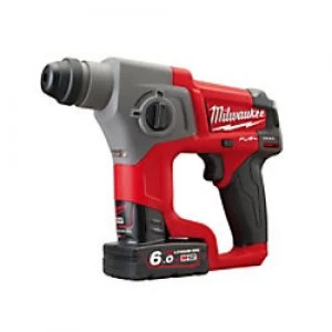 image of Milwaukee M12 CH-602X Fuel? SDS Hammer 12V 2 x 6.0Ah Li-ion