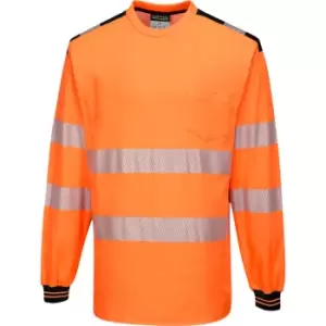 Image of Portwest HiVisTex Pro Long Sleeved T Shirt Orange / Black 3XL