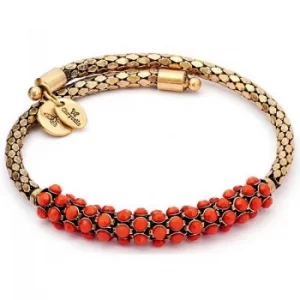 Image of Chrysalis Ladies Gold Plated Bohemia Curiosity Antique Crystal Wrap Bangle