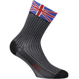 Image of SIXS Short S Flag GB Socks Black Medium