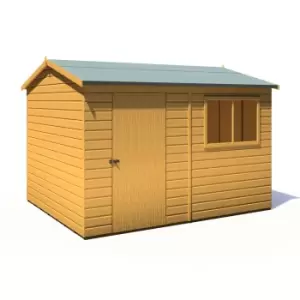 Shire Lewis 10ft x 8ft Reverse Apex Style Handmade Garden Shed Style D