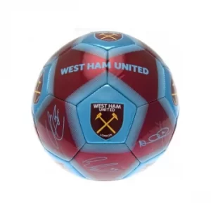 Image of West Ham Signature Ball Sky Blue Burgundy Size 5