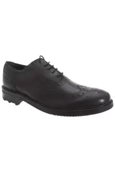 image of Eyelet Brogue Oxford Leather Shoes