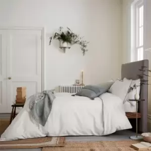Image of Bedeck of Belfast Eben Cotton Duvet Cover Set Chalk - White