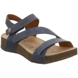 image of Josef Seibel Tonga 25 Womens Leather Sandals womens Sandals in Blue,6.5