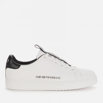 Image of Emporio Armani Leather Cupsole Trainers White Size 6 Women