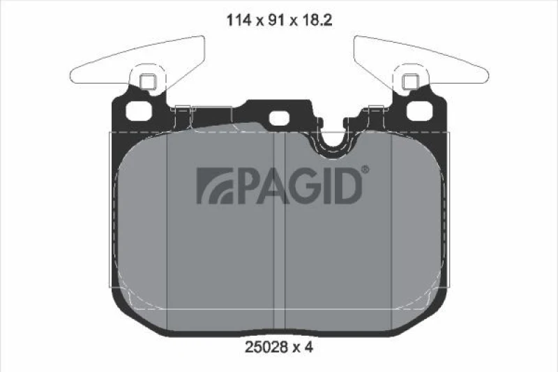 Image of Brake pad set PAGID T2166N