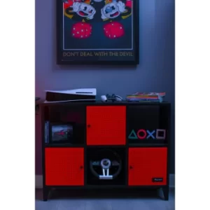 Image of Mesh-Tek Wide Display Cabinet with 6 Cube Storage