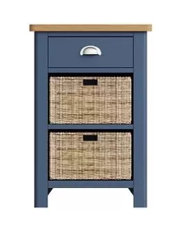 image of K-Interiors Fontana 1 Drawer, 2 Basket Sideboard - Blue