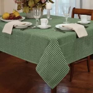 Image of Tablecloths Gingham Tablecloth Green 60 Round - Green - Alan Symonds
