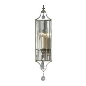 Image of Wall Light Crystal Balls Hand Painted Gilded Silver Gilded Silver LED E14 60W