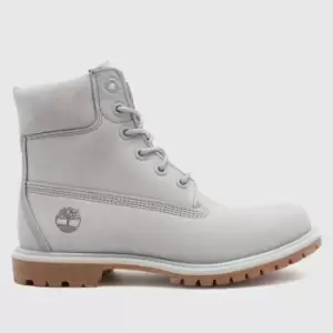 image of Timberland premium 6" boots in light grey