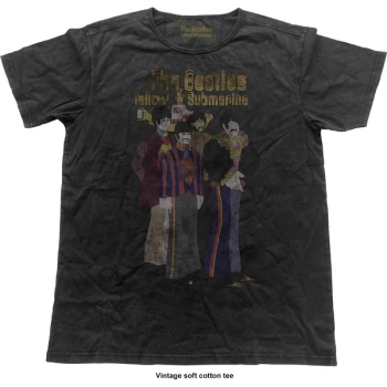 Image of The Beatles - Yellow Submarine Band Unisex Large T-Shirt - Black