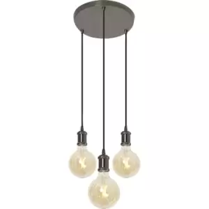 image of 4lite WiZ 4lite Three Circular Pendant - Less Lamp Blackened Silver