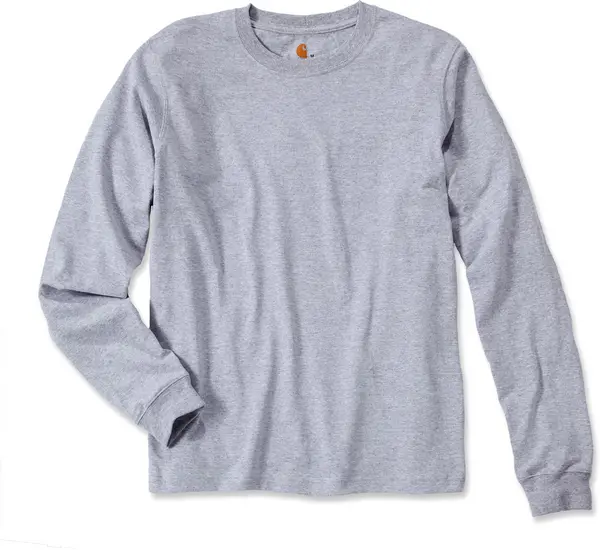 Image of Carhartt Logo Longsleeve, grey, Size S