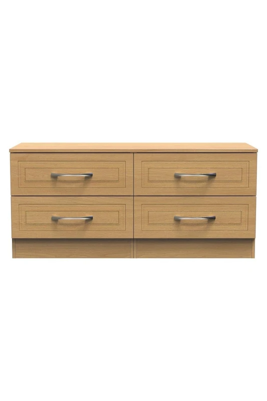 Image of Stafford 4 Drawer Bed Box In Modern Oak (Ready Assembled)