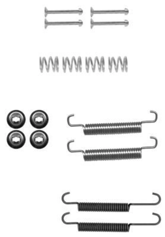 Image of HELLA Brake shoe fitting kit HELLA 8DZ 355 202-031