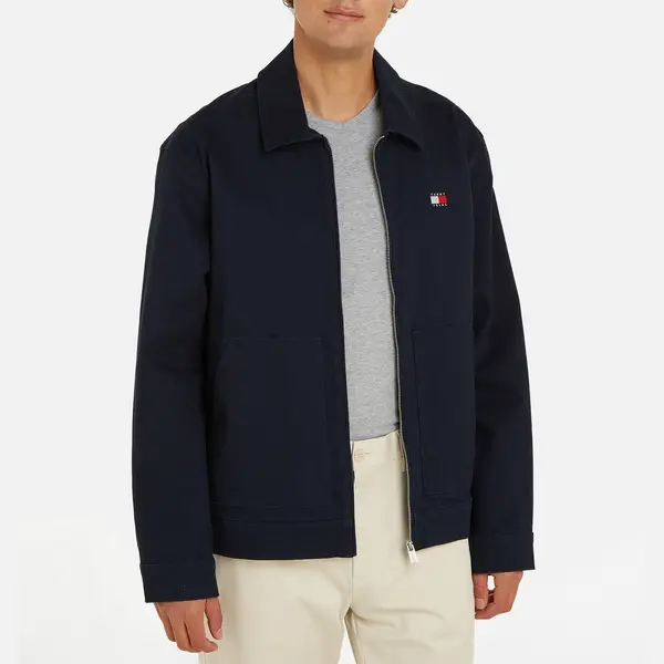 Image of Tommy Jeans Cotton Twill-Blend Jacket - S Blue Coats and Jackets male DM0DM18696C1G S
