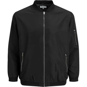 Image of Jack and Jones Bomber Jacket Plus Size - Black