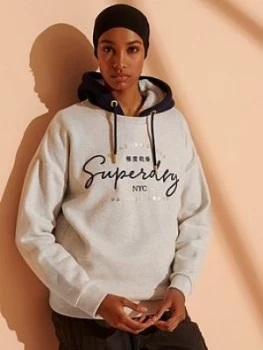 Image of Superdry Established Crew Sweatshirt, Light Grey, Size 6, Women