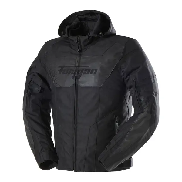 Image of Furygan Shard HV Jacket Black Reflective Gray Size XL