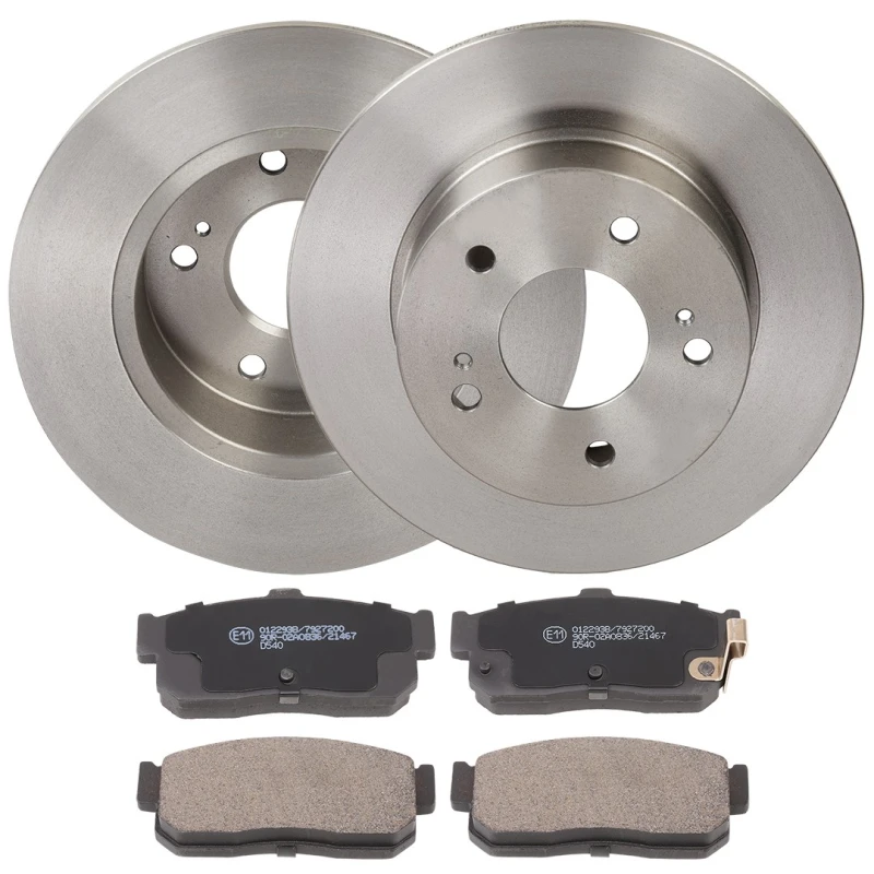 Image of RIDEX 3405B1872 Brake disc and pads set Rear Axle, Brake Disc Type: Solid, with acoustic wear warning Brake Set,disc brakes (3405)