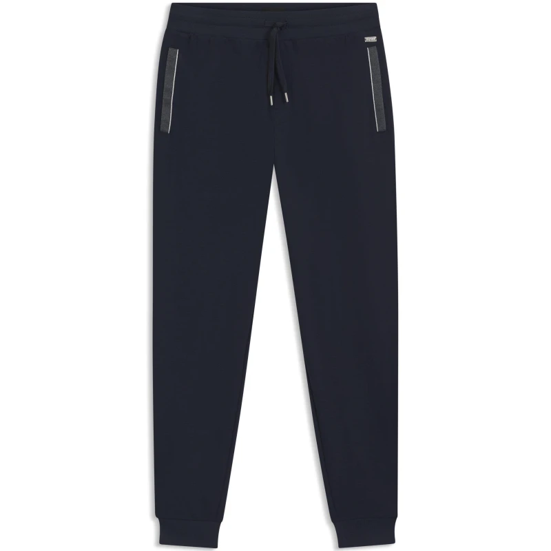 Image of Boss Logo Tapered Jogging Bottoms Dark Blue 403 male S