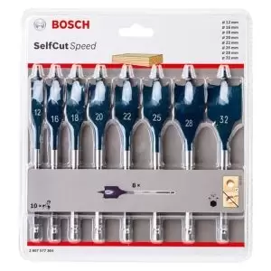 image of Bosch Professional 8 Piece Flat Drill Bit Grey