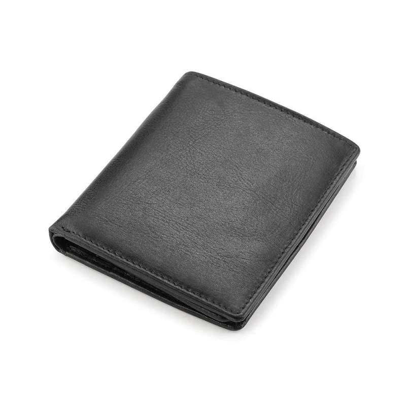 Image of PRIMEHIDE 'Tuscan' Leather Mens Trifold Wallet Black