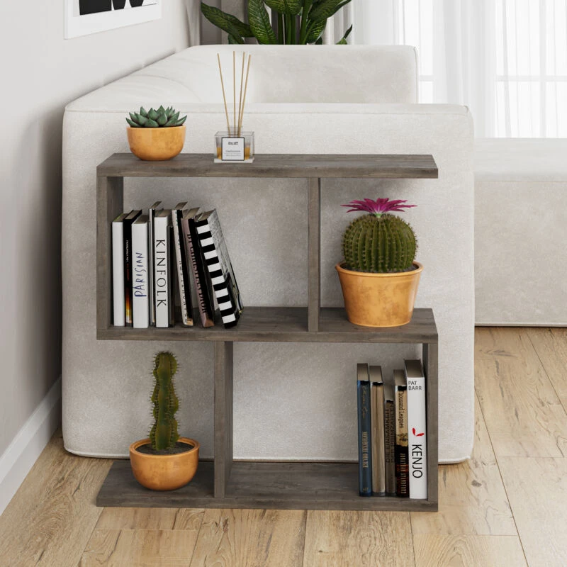 Image of DECORTIE Decortie Homemania Modern Side End Coffee Table Multipurpose H 60cm 5 Tier - Dark Coffee M.SH.11264.10