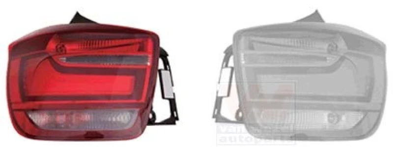 Image of VAN WEZEL 0633933 Rear light without bulb holder, Left, LED Combination Rearlight (391)