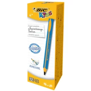 image of BiC Kids Triangular Graphite Pencil Blue Box of 12