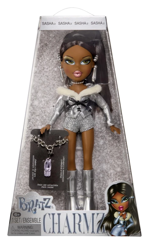 Image of Bratz Charmz Sasha - Fashion Doll with Collectible Charm Bracelet Includes Outfit & Accessories Comes in a Display-Worthy Packaging Customise and C