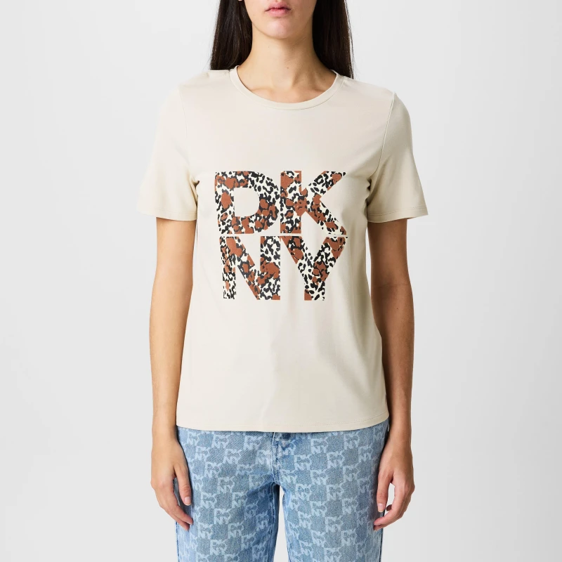Image of DKNY Logo T-Shirt - White White 8