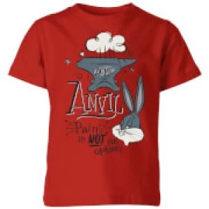 image of Looney Tunes ACME Anvil Kids T-Shirt - Red - 11-12 Years